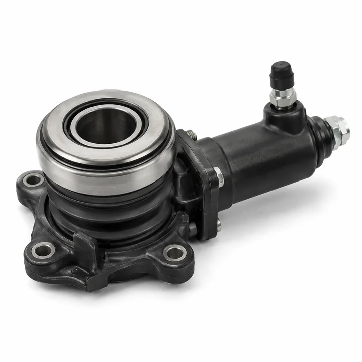 Hydraulic clutch release bearing and concentric slave cylinder assembly for armored vehicles