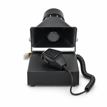 100W vehicle siren and PA system with horn loudspeaker control unit and microphone