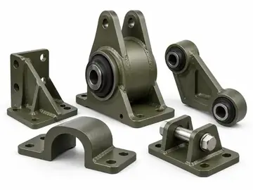 Heavy-duty suspension mounting brackets and pivot assemblies for armored vehicles